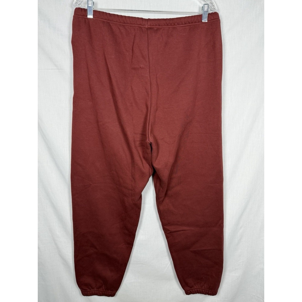 SKIMS Classic Fleece Jogger Womens Burgundy Drawstring Sweatpants Lg Comfort - Picture 10 of 10